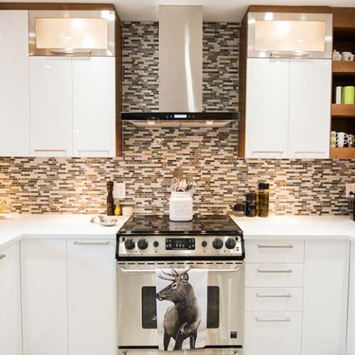 armoires de cuisine modernes blanches