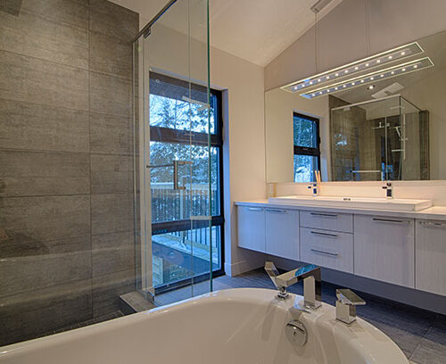 Vanité de salle de bain en mélamine